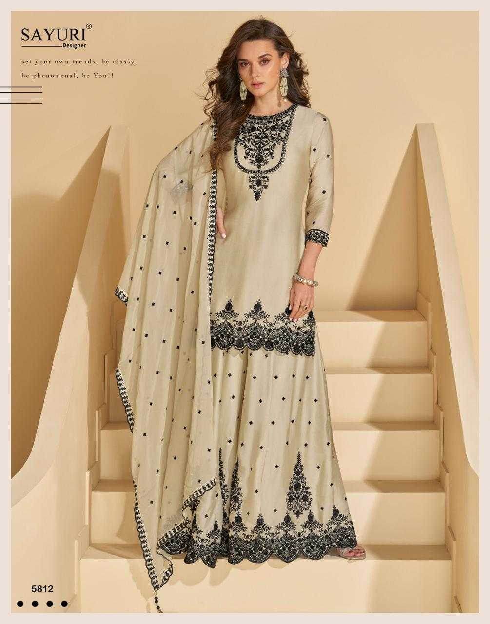 Chinon Silk Kurti With Palazzo - MYLUXURY LANE ENTERPRISE